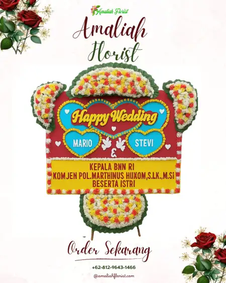 Papan Bunga Pernikahan Beti